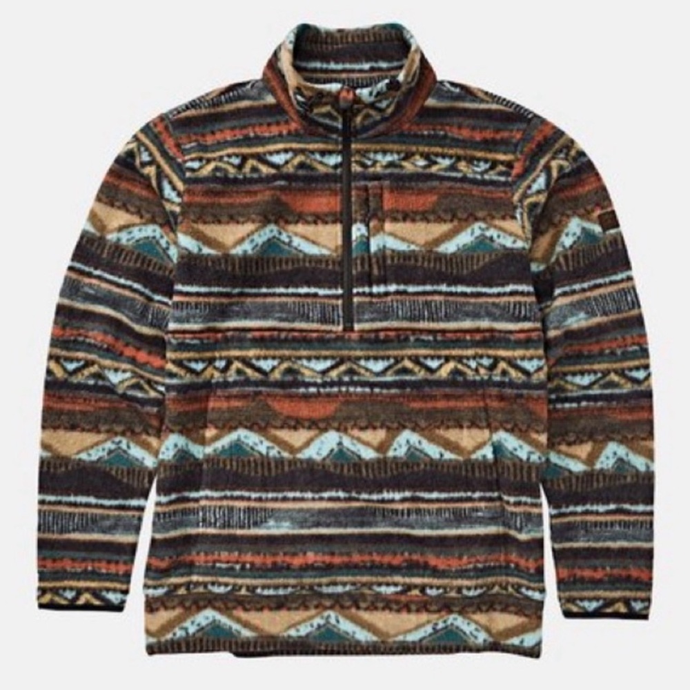 BILLABONG Boundary Mock Half Zip Fleece Jacket Men’s Size Medium